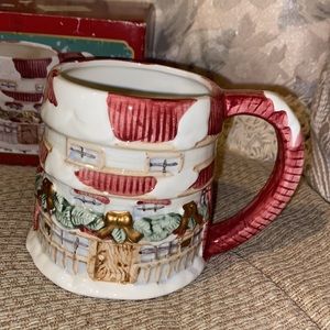 🎄❤️🎄NWT Vintage Windsor Collection Village House Mug